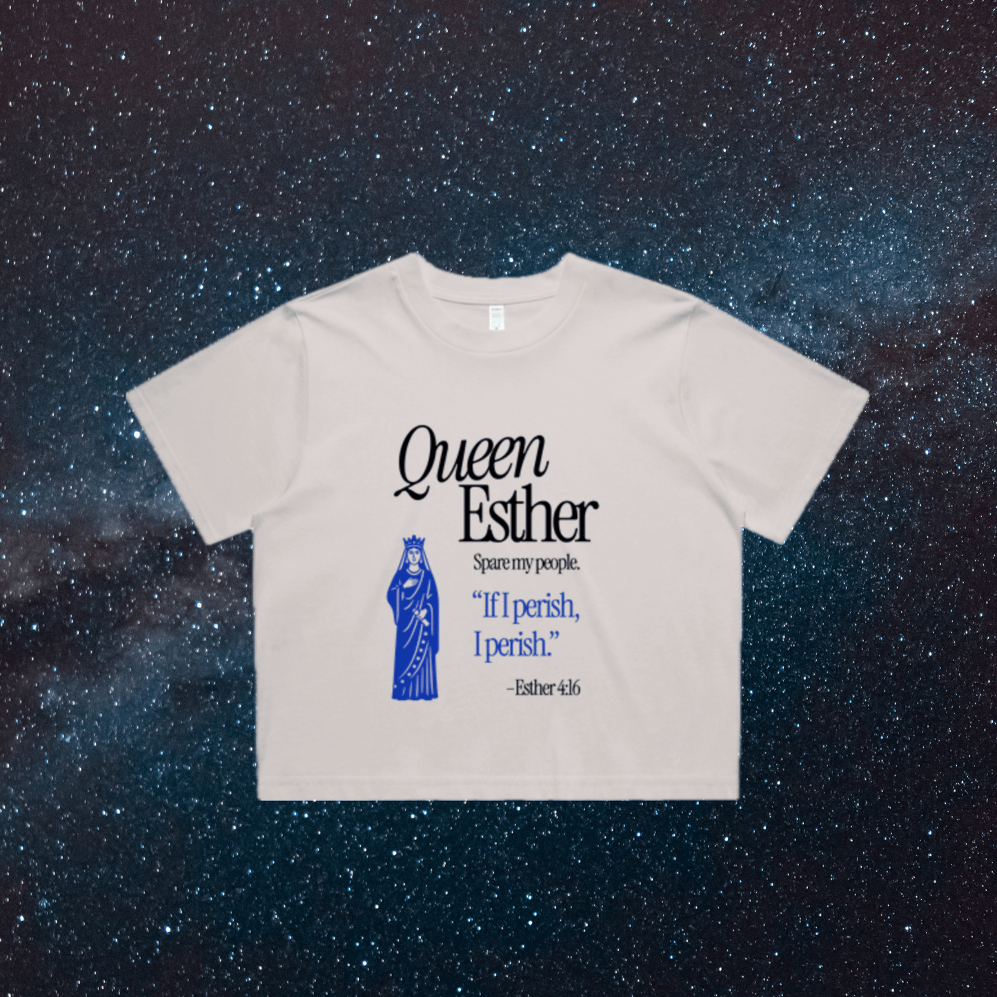 Queen Esther (5th Century BC) — crop tee
